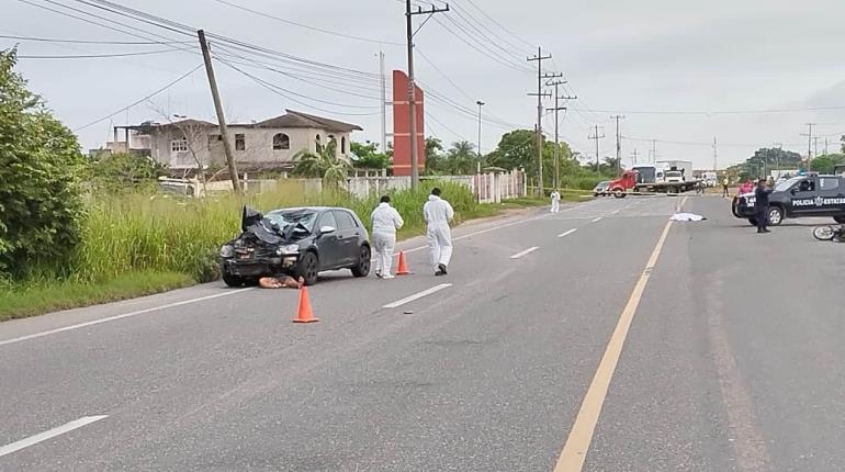 2 muertos y un herido, saldo de fatal accidente en la Villahermosa – Frontera