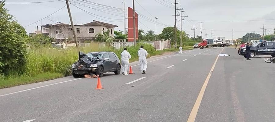 2 muertos y un herido, saldo de fatal accidente en la Villahermosa – Frontera