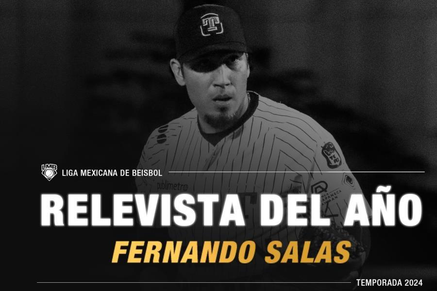 Fernando Salas de Olmecas, el Relevista del Año de la LMB por 2da temporada consecutiva