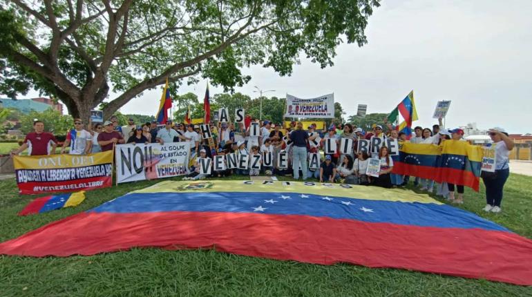 Desde Tabasco, venezolanos piden que se respete victoria de Edmundo González en elecciones