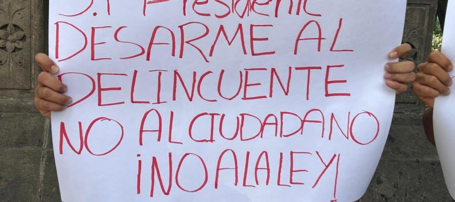 Protestan en la CDMX contra reforma sobre armas de fuego impulsada por Obrador