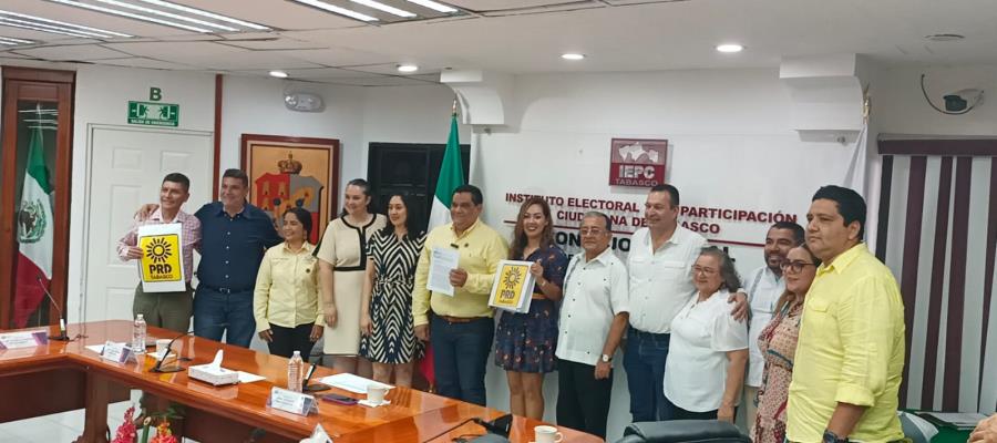 Formaliza PRD Tabasco solicitud al IEPC para ser partido