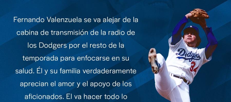 Dodgers confirma que Fernando Valenzuela se alejará de transmisiones de radio por salud