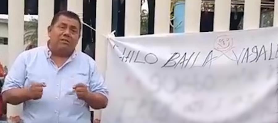 Cancela Chilo Baila movilización para impedir toma de protesta en Jalpa, tras aparición de mantas amenazándolo