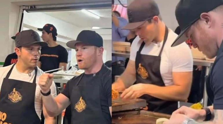 "Canelo" Álvarez visita y atiende taquería de su hermano en Guadalajara