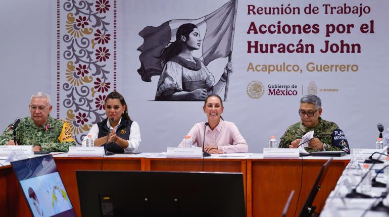 Sheinbaum visita Guerrero tras paso de huracán "John"