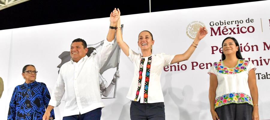 Sheinbaum se dice "segurísima" de que May será el mejor gobernador de Tabasco