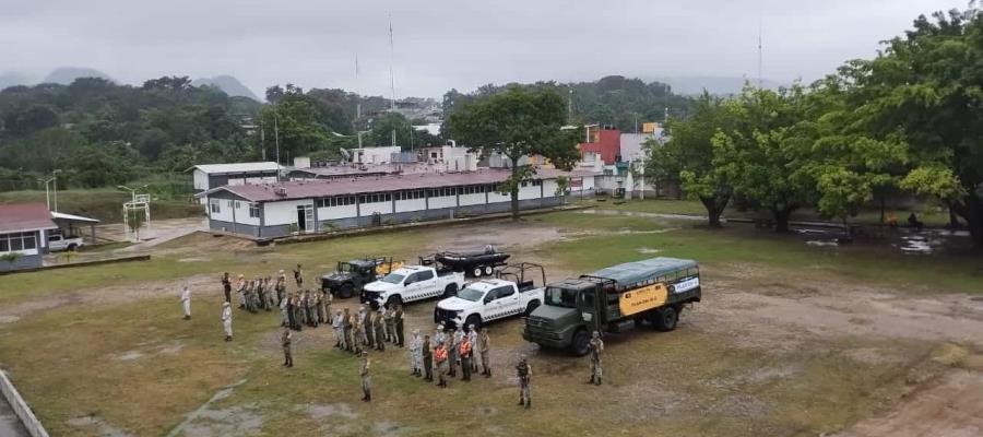 Activan Plan DN-III-E en Tabasco ante afectaciones por lluvia