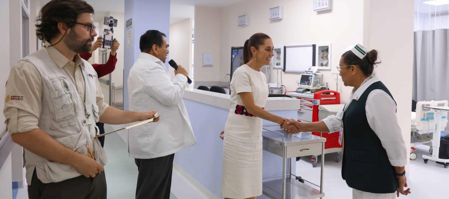 Claudia Sheinbaum inaugura hospital general, en Mulegé, Baja California Sur