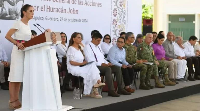 Se han destinado más de 7 mil 700 mdp para Guerrero y Oaxaca tras paso de John: Sheinbaum