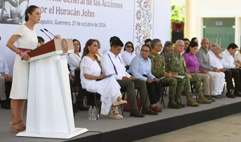 Se han destinado más de 7 mil 700 mdp para Guerrero y Oaxaca tras paso de John: Sheinbaum