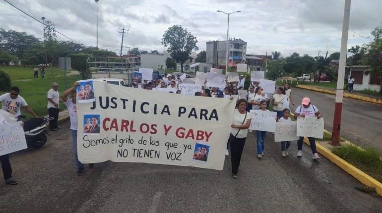 Con marcha exigen justicia para pareja que murió atropellada en Jalpa