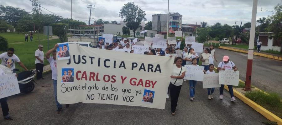 Con marcha exigen justicia para pareja que murió atropellada en Jalpa