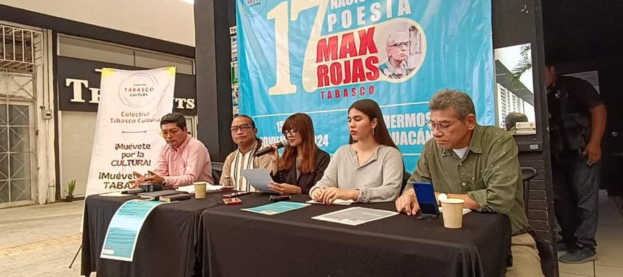 Por primera vez, Tabasco será sede del Encuentro Nacional de Poesía Max Rojas