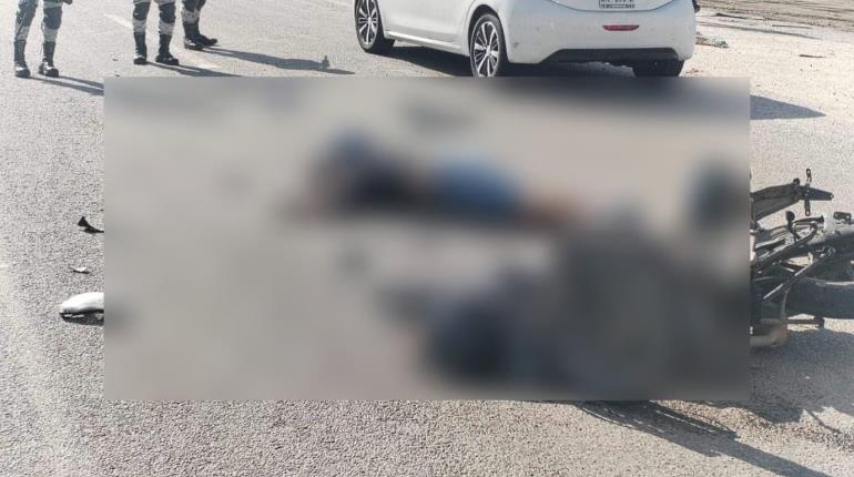 Muere motociclista tras chocar con camión de carga en la Villahermosa – Cárdenas