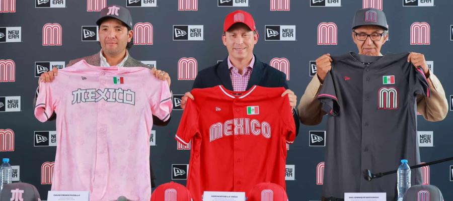 Presentan uniformes que usará la selección mexicana de beisbol en el Premier 12