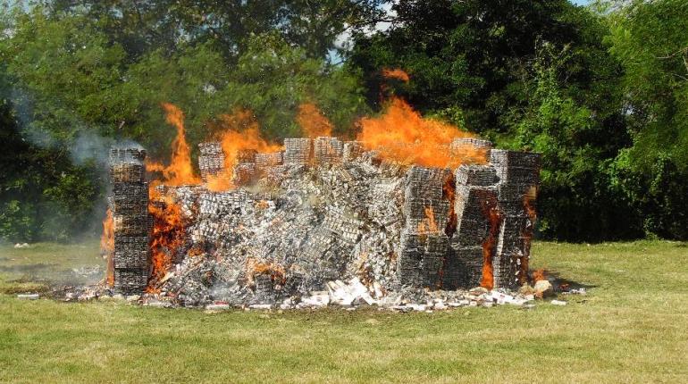 Incineran narcóticos incautados en Yucatán