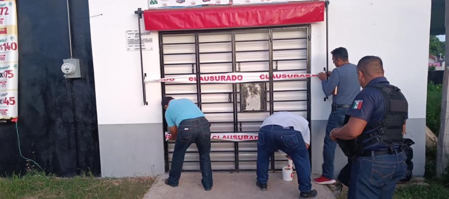 Clausura Ayuntamiento de Balancán comercios que incumplían con reglamento municipal