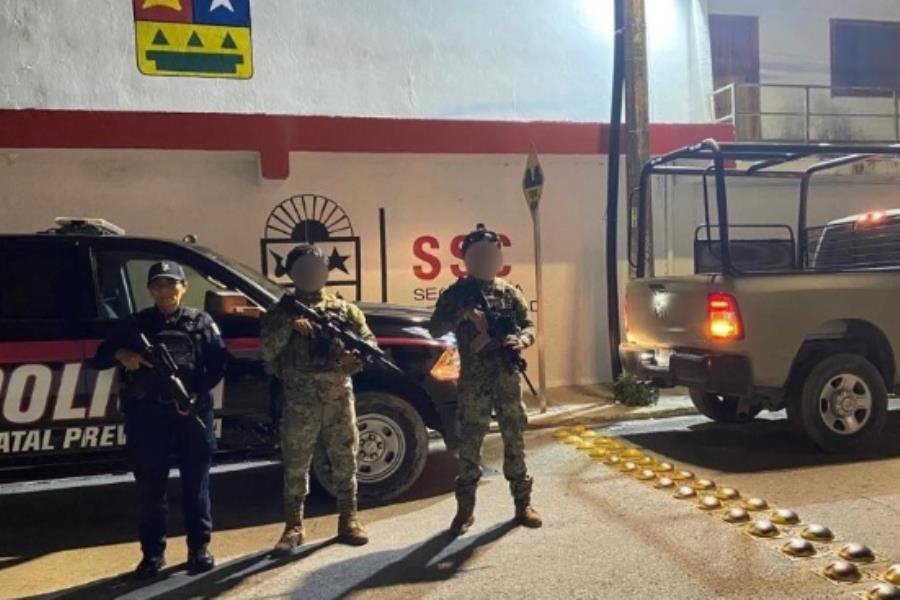 Fuerzas estatales y federales aseguran 5 inmuebles y detienen a 6 narcomenudistas en QR