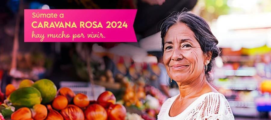 Pone ADO en marcha la 13a edición de la Caravana Rosa, para detectar casos de cáncer de mama