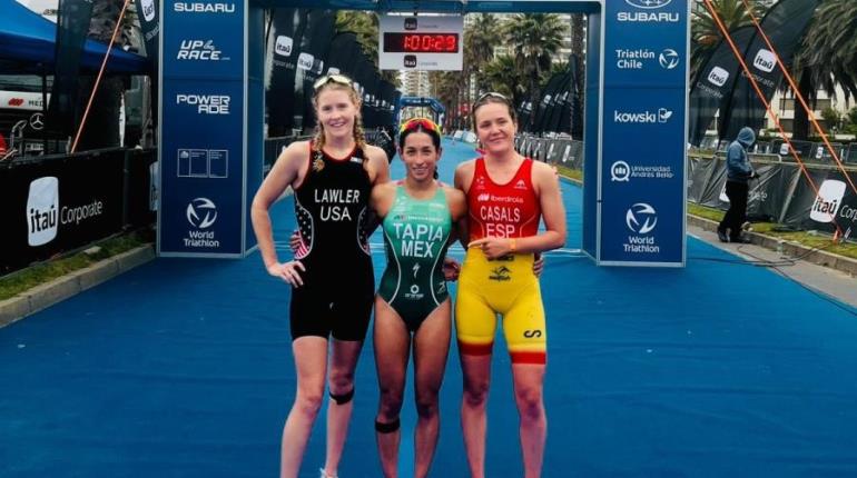 Mexicana Rosa María Tapia gana medalla de oro en Triathlon Premium Cup de Chile