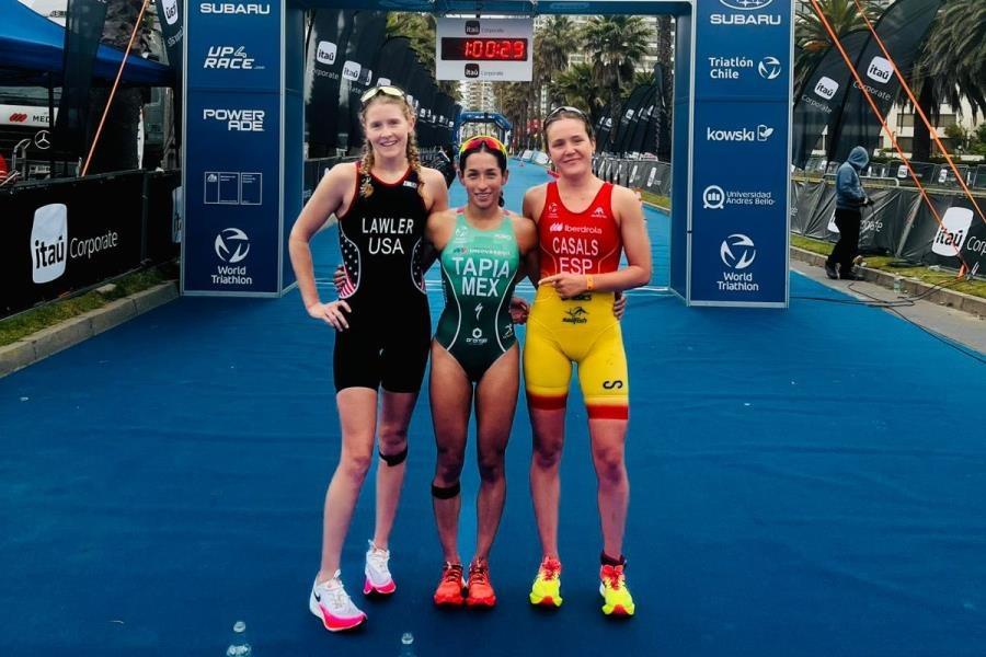 Mexicana Rosa María Tapia gana medalla de oro en Triathlon Premium Cup de Chile