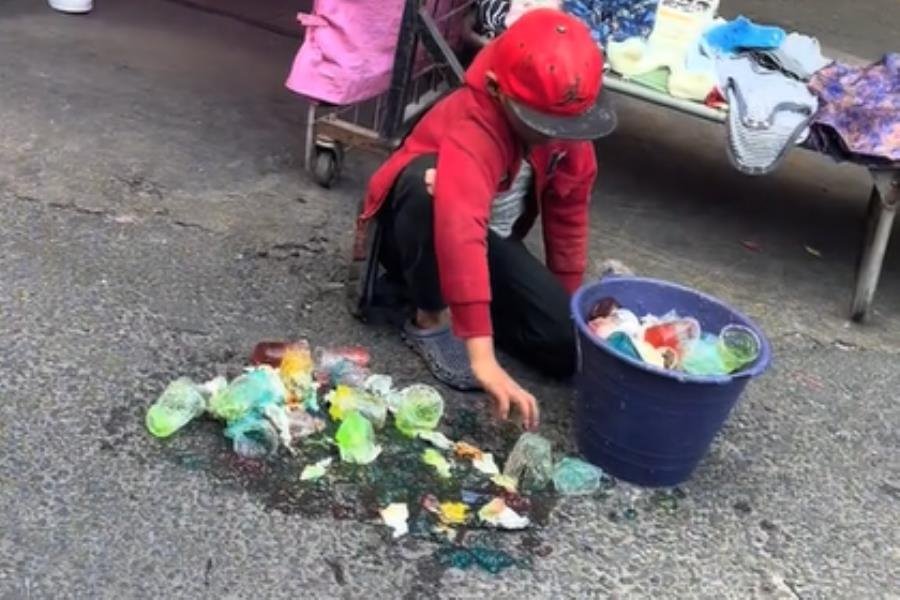 Graban nuevamente a niño de las gelatinas