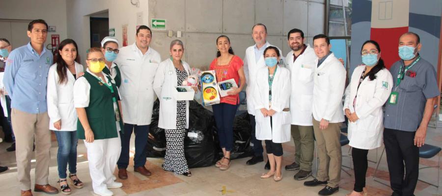 Dona DIF Tabasco aparatos médicos y juguetes al hospital del Niño