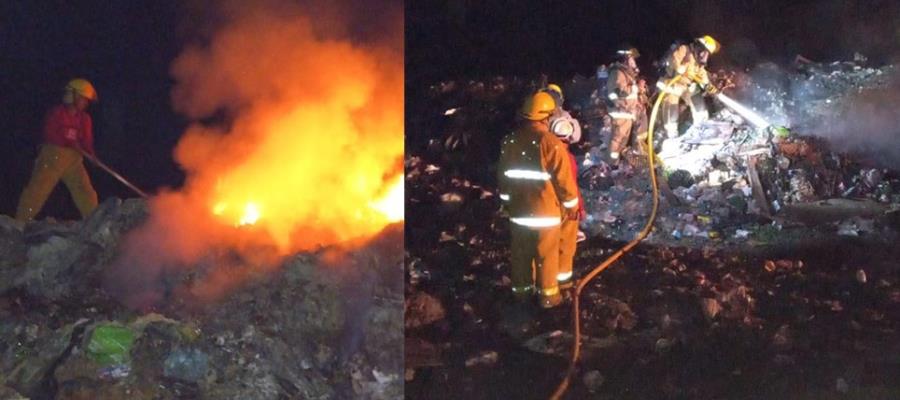 Se presenta conato de incendio en basurero municipal de Centla