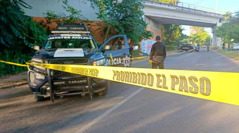 Dejan 2 cuerpos en el Periférico de Villahermosa con mensaje de amenaza