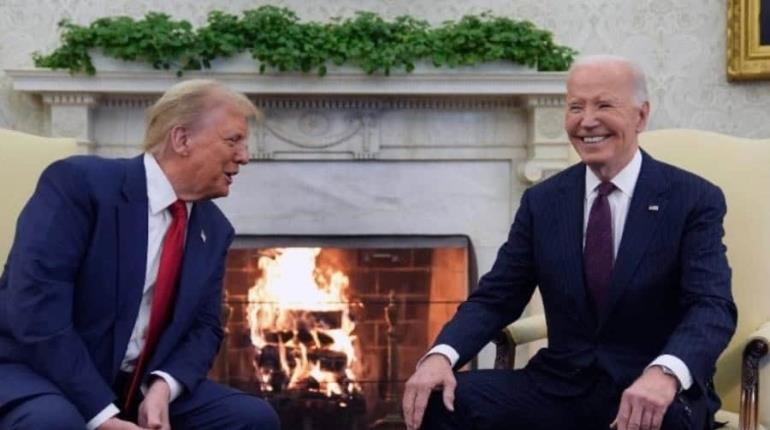 Biden se reúne por primera vez con Trump, hablan de la transición