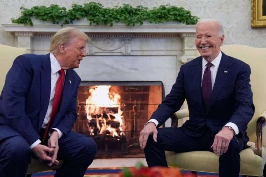 Biden se reúne por primera vez con Trump, hablan de la transición