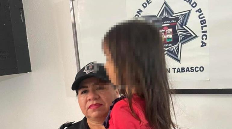 Resguarda seguridad pública de Balancán a niña que deambulaba sola en la calle