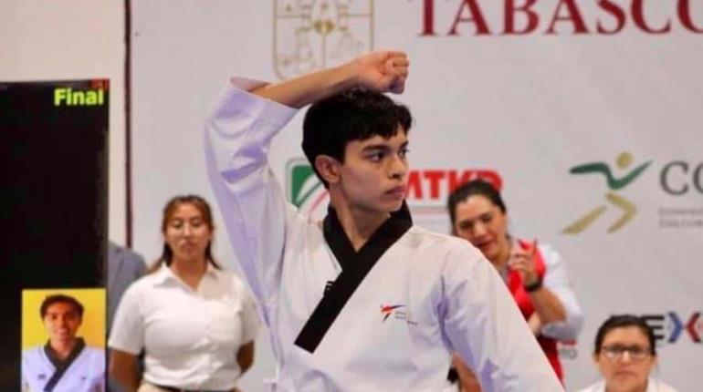 Listo el taekwondista tabasqueño Isaac Lobato para participar en campeonato mundial en Hong Kong