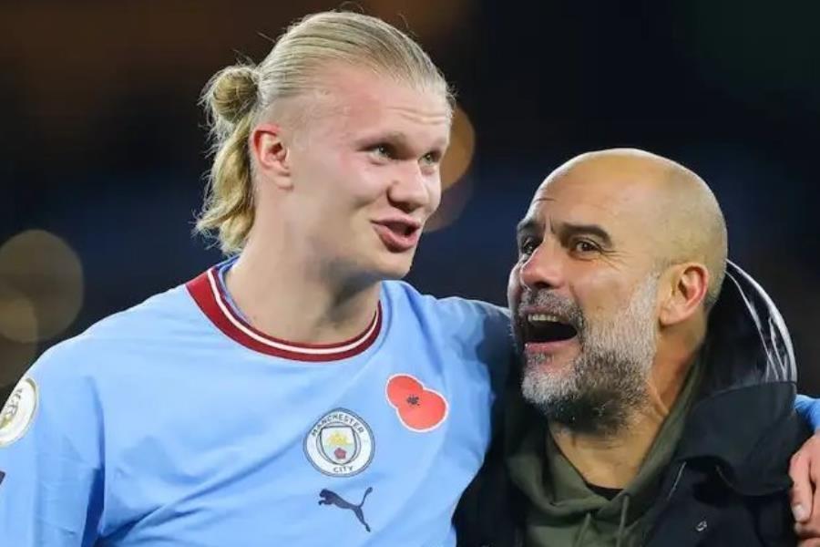 Herling Haaland llena de elogios a Pep Guardiola tras extensión de contrato con el City