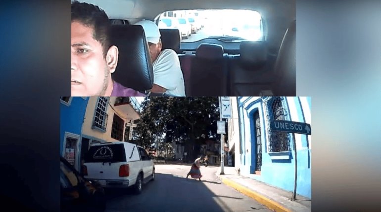 Denuncian a mujer extranjera que arroja piedras a vehículo en movimiento en el Centro de Villahermosa