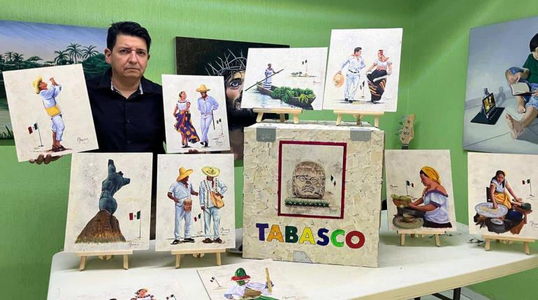 Obras del pintor Juan Carlos Albarracín representarán a Tabasco en Art Mahahual 2024