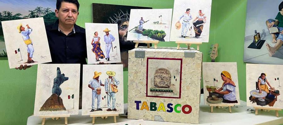 Obras del pintor Juan Carlos Albarracín representarán a Tabasco en Art Mahahual 2024