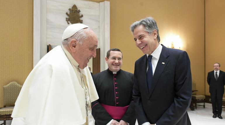 Papa recibe a Blinken en el Vaticano