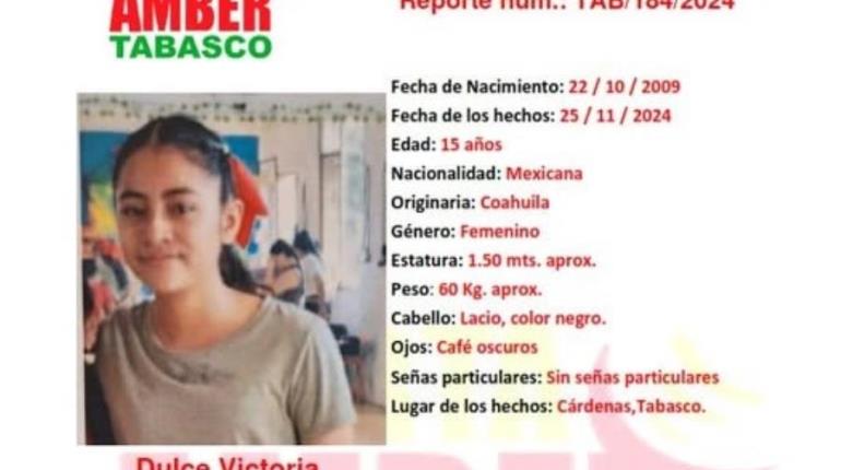 Buscan a menor originaria de Coahuila que se extravió en Cárdenas