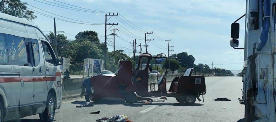 Se registran 3 accidentes en diferentes puntos de Tabasco