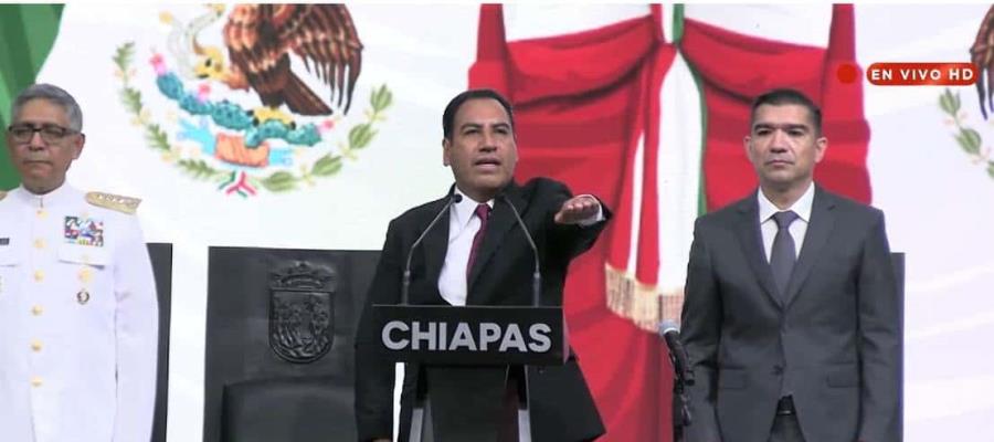 Eduardo Ramírez compromete pacificar frontera entre Chiapas y Tabasco al rendir protesta como gobernador