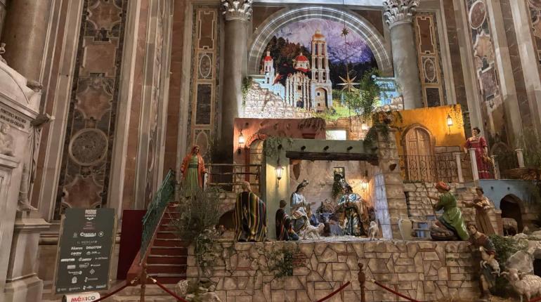 Por primera vez en la Basílica de San Pedro, colocan nacimiento de un país extranjero y ¡Es mexicano!