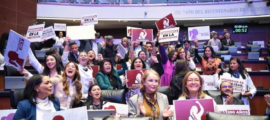 Aprueba Senado incluir "presidenta" y "gobernadora" en la Constitución