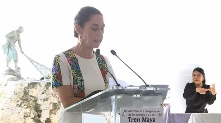 Tren Maya le dice al mundo que a México se le respeta: Sheinbaum