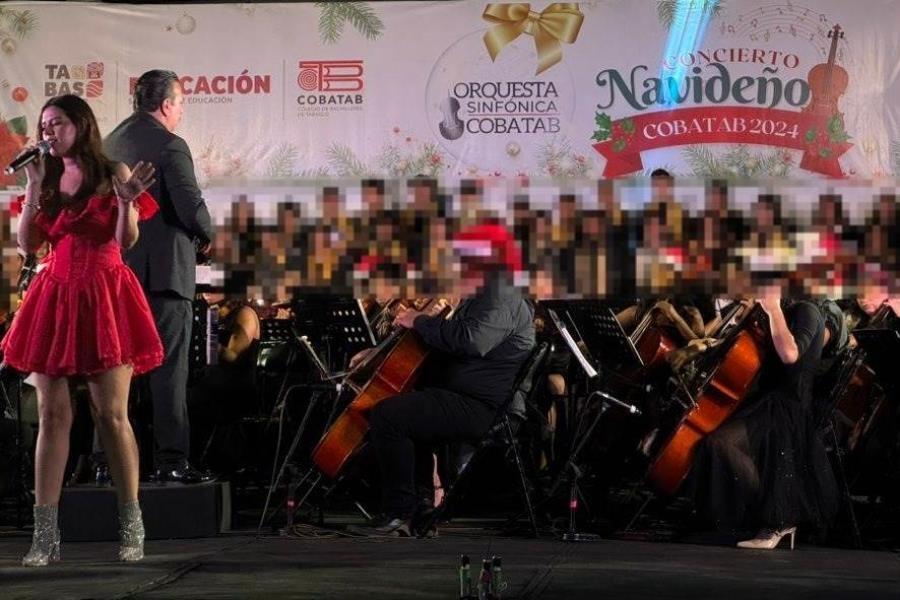 Deleita Orquesta Sinfónica de COBATAB con Concierto Navideño en Centro de Villahermosa