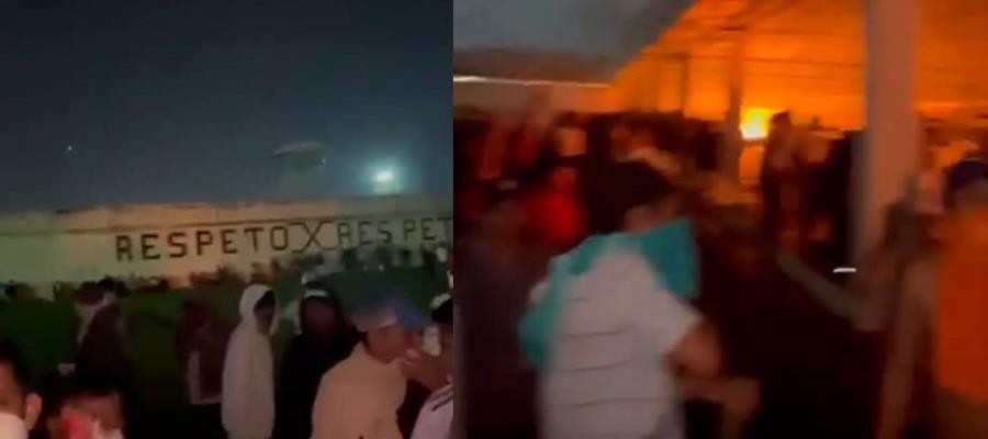 Reportan motín en el Creset; circulan videos presuntamente grabados por internos