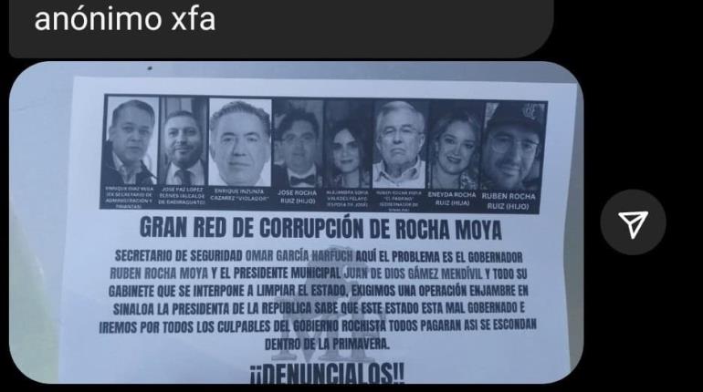 Lanzan miles de volantes que acusan supuesta red de corrupción de Rocha Moya en Sinaloa