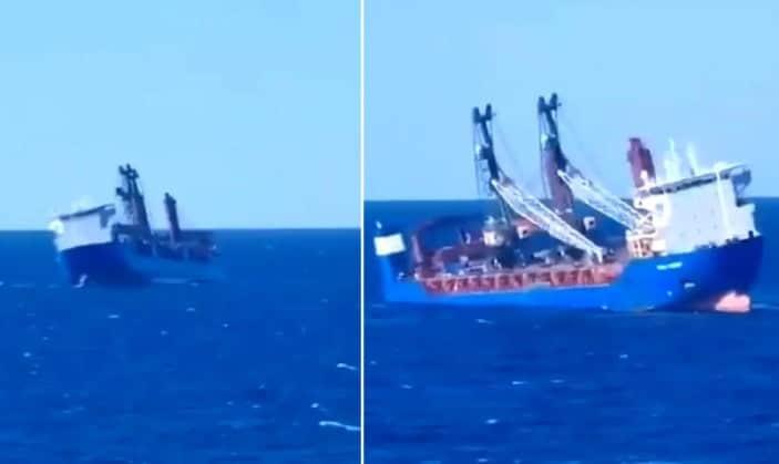 Naufraga barco de carga ruso en el Mediterráneo