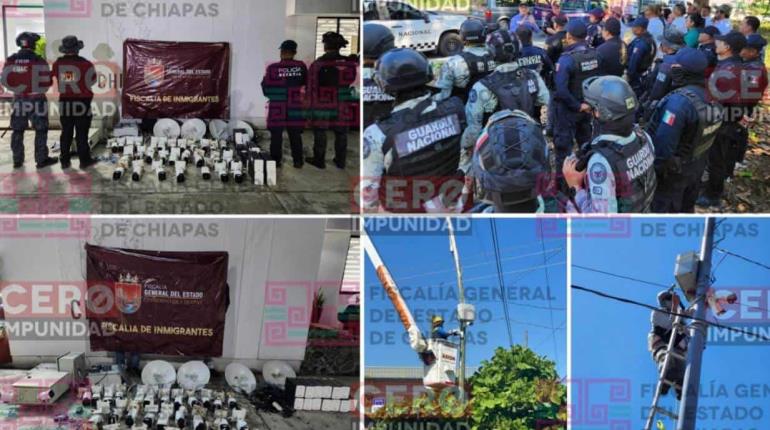 Desmantelan cámaras de videovigilancia en Chiapas